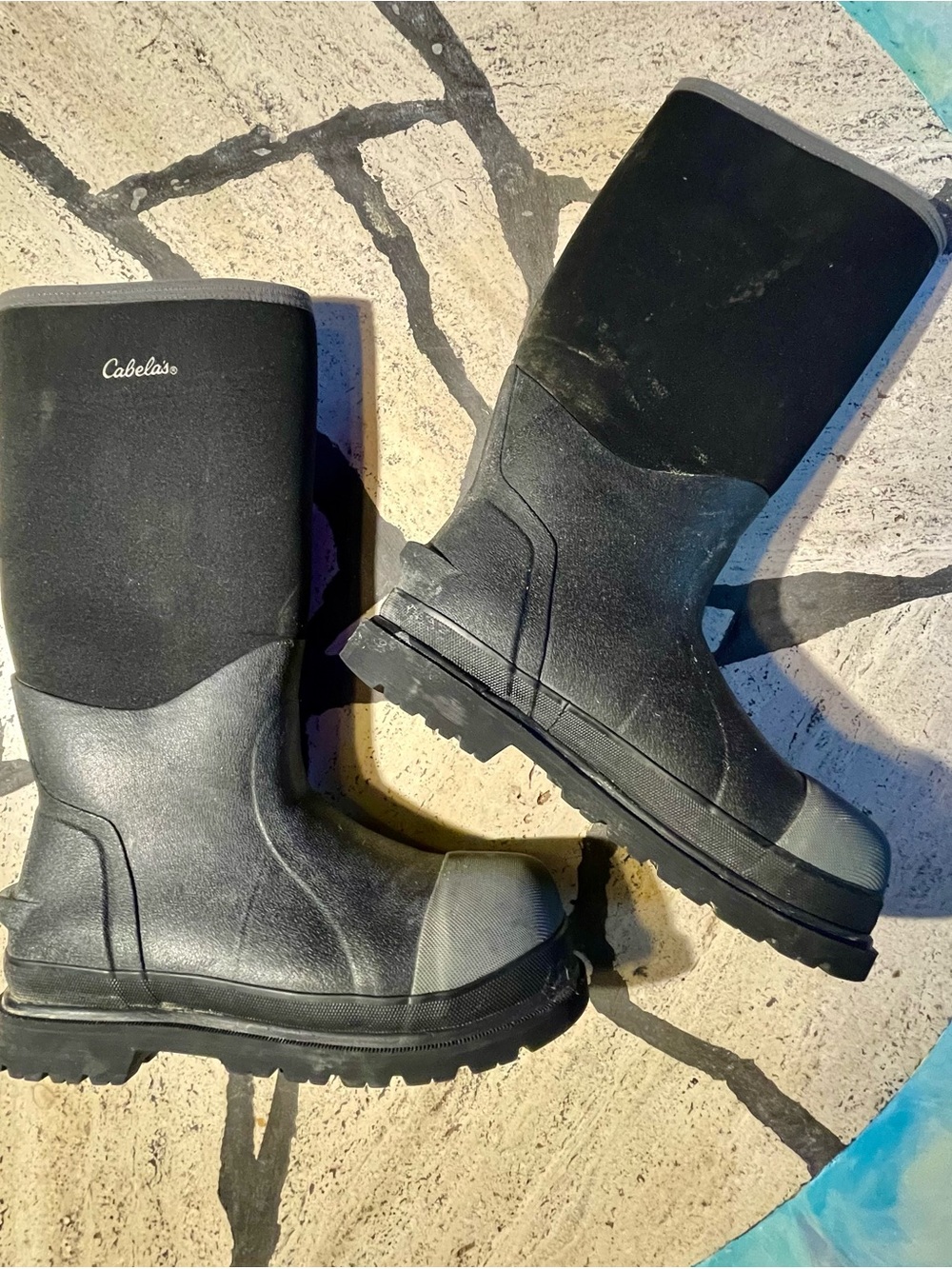 Cabela's Men's Black Waterproof Rubber Boots